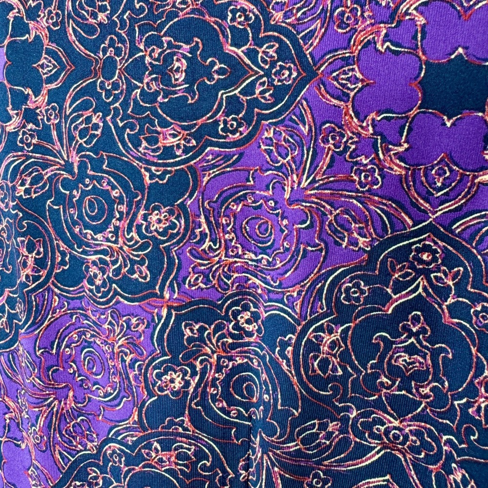 J.McLaughlin Catalina Cloth Astor Tile Sheath Dress XL Purple Stretch Travel - Picture 4 of 8